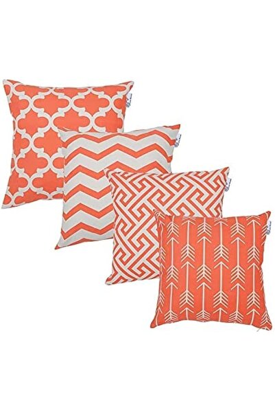 Generic Brand ACCENTHOME Printed Pillow Covers Set of 4 - Decorative Square T...