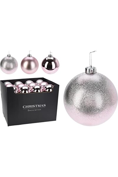 Generic Brand Homesmiths Xmas Ball 120mm Pink Assorted 1 Piece