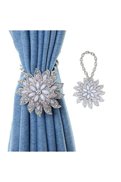 Generic Brand SYOSI Magnetic Curtain Tiebacks with Decorative Crystal Flower ...