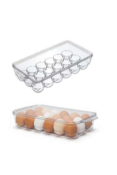 Generic 18-Piece Egg Storage Container | Organize In Refrigerator with Lid | ...