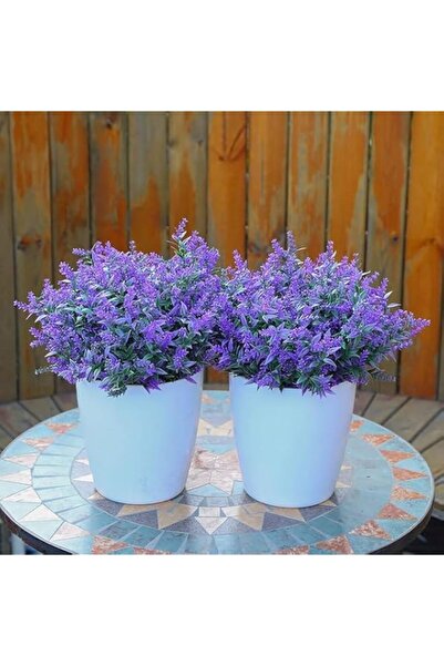 Generic Brand 6 Pcs Artificial Greenery Shrubs Lavender, Artificial Lavender ...