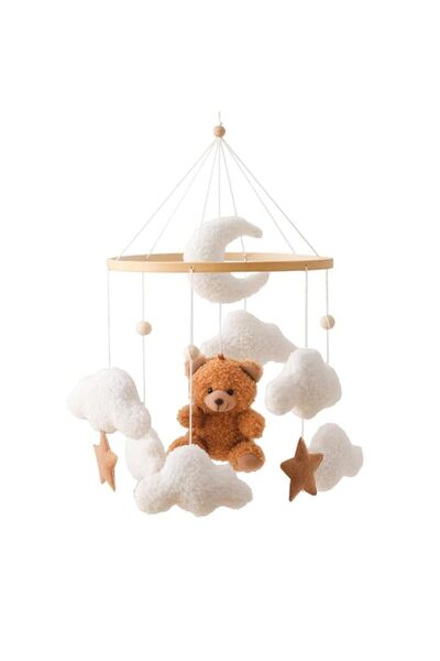 Generic Brand Baby Crib Mobile for Boys Girls,Bear Cloud Crib Mobile Handmade...