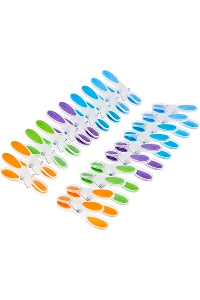 Generic 20 Pcs Soft Pegs Clothespin – Clothes Holder Clips | Soft Grip, Weath...