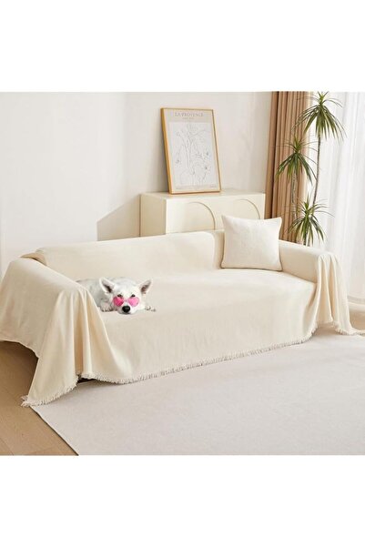 Generic SLEEPHEAD® Beige Couch Cover - Boho Sofa Covers - Chenille Covers for...