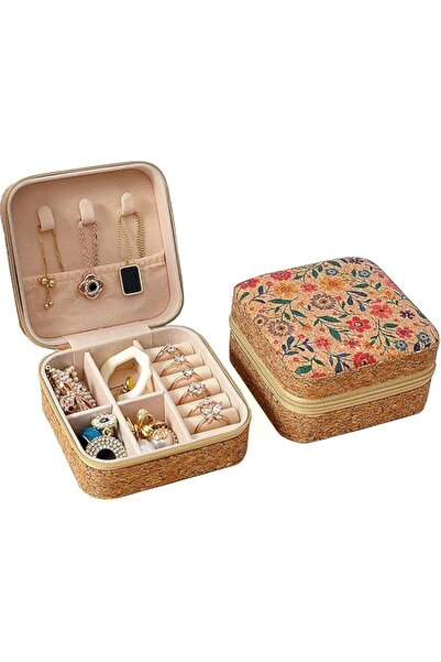 Generic Brand Tazweeq Travel Jewelry Case, Mini Portable Jewelry Organizer Bo...