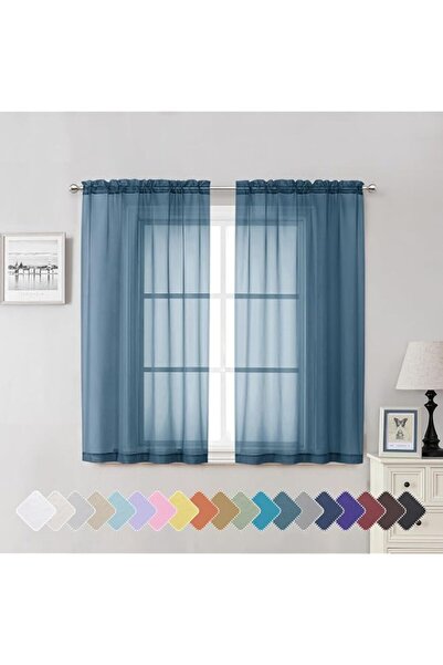 Generic Brand Lecloud Sheer Curtains 54 Inches Length 2 Panels, Light Filteri...