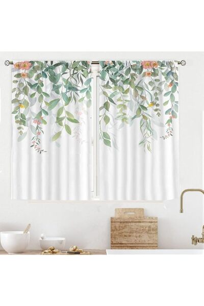 Generic Brand THE WHITE SHOP Eucalyptus Botanical Leaves Floral Kitchen Windo...