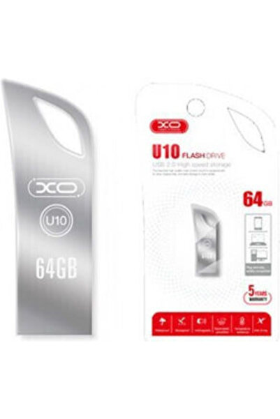 Xo U10 64GB USB 2.0 Στικάκι Ασημί