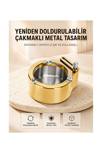 pınaxar Smoke and Odor Air Purifier Ashtray with 2-Layer Filter