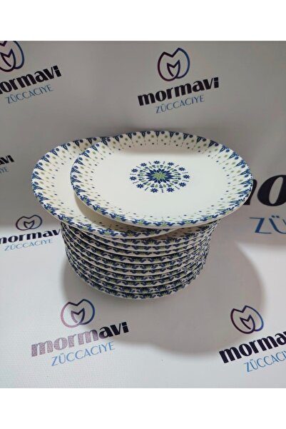 Güral Porcelain Jade 12 Pieces 19 cm Cake Plate