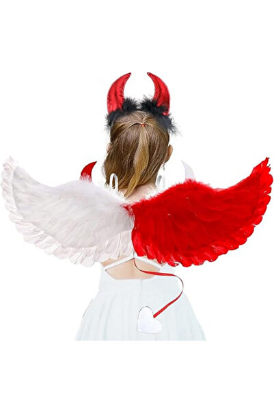 OEM Set aripi de înger și diavol de Halloween, 62cm