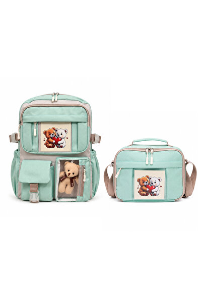 Mashotrend Korean Style School Bag with Accessories – 5 Compartments, Orthope...