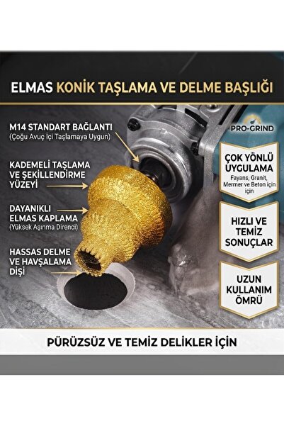 lstri Elmas mermer delme ucu dişli kademeli mermer fayans delme ucu dişli elmas başlığı 20mm 35mm 50mm çok katmanlı Konik Rayba Ahşap Ve Kiremit