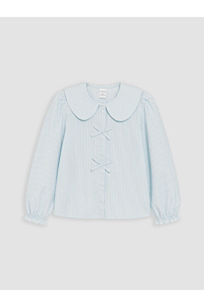 LC Waikiki I Bebe Roba Collar Bow Detailed Striped Girls' Shirt from Freezen ...