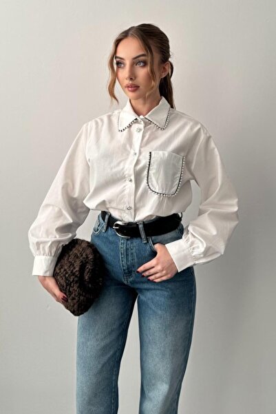 ELBEE Ecru Stone Poplin Shirt