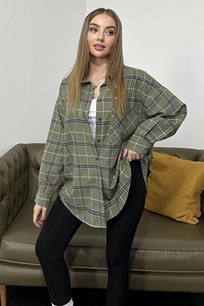 LUMU Green Plaid Patterned Shirt