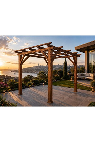 Pergola Ahşap Gölgelik Tente Çardak G4