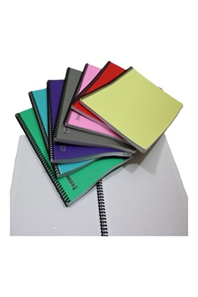 inci çelik aksesuar Spiral Notebook A4 Plastic Cover Squared 96 Yp
