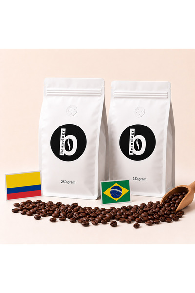 Beanology Coffee الاختيار الفخم 250 جرام كولومبي هويلا + 250 جرام برازيلي موج...