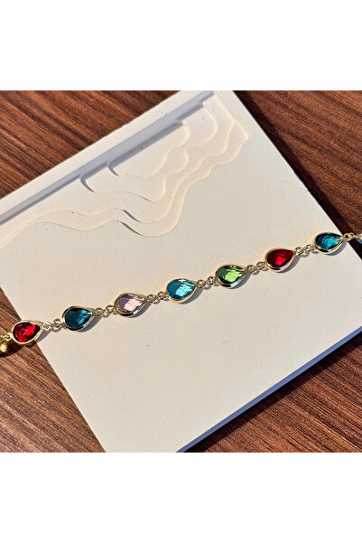 F&I FLORAL İSTANBUL Colorful Drop Stone Bracelet