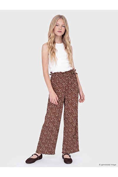 LC Waikiki Alita city: floral print wide-leg pants for girls - stand out from...