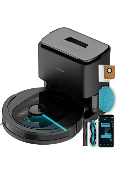 CECOTEC Робот прахосмукачка Conga 8490 Ultimate Ultra, 4 в 1, 7000 Pa, лазер,...