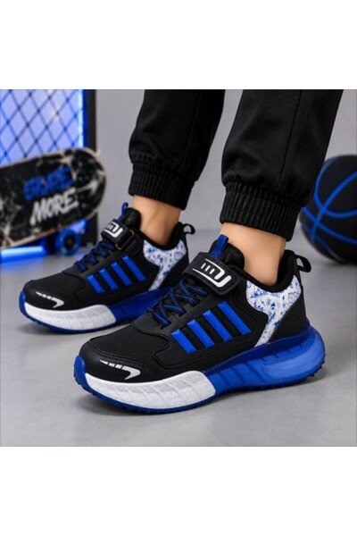 Black Flex GRAFİTİ ÇOCUK SNEAKER AYAKKABI SİYAH MAVİ 31-35