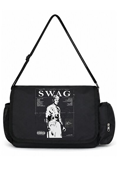 SEVBANO Geantă multifuncțională unisex cu imprimeu Swag Justin Bieber Singer ...