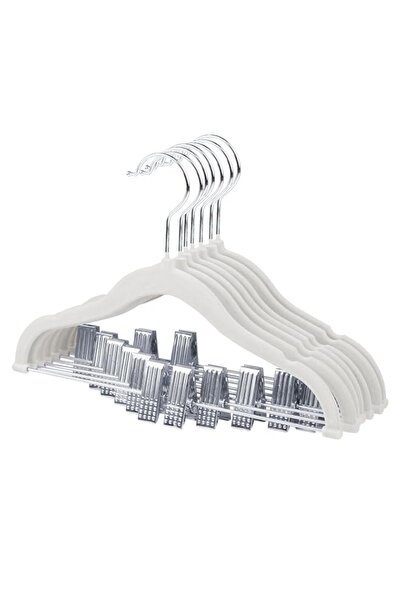 Generic ManGotree 11.8'' Baby Velvet Hangers with Movable Clips, Non-Slip Kid...