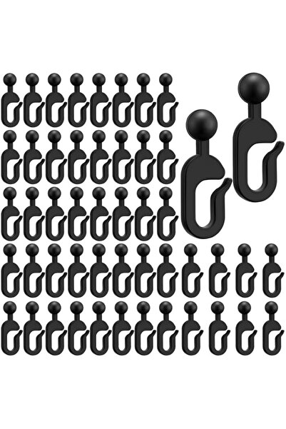 Generic 50Pcs Curtain Track Hooks for Gazebo Curtains & Mosquito Netting, Dur...