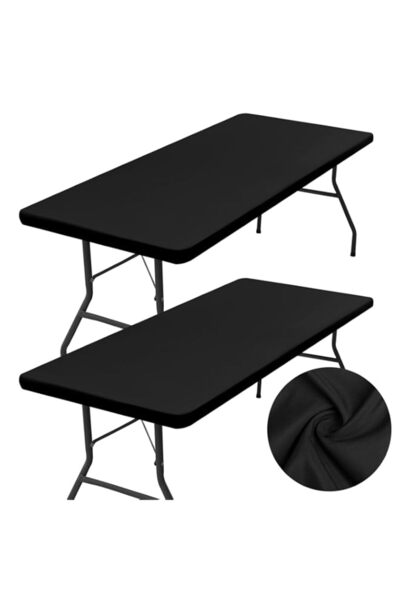 Generic homing 2 Pack Rectangle Table Cloth, Elastic Fitted Fabric Tablecloth...