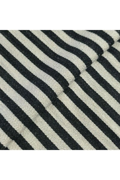 Generic Brand 1pc 100x148cm (39.37×58.27in) Striped Linen‑Look Herringbone Fa...