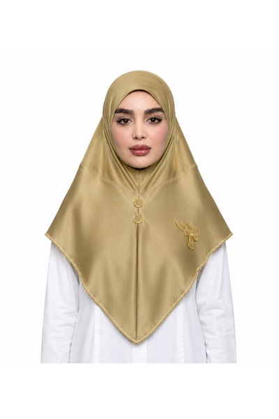 Linda Hijab Women Hijab with Front Button Detail, Elegant Draped Muslim Heads...