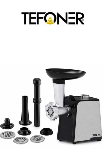 TEFONER Electric meat grinder made of antibacterial stainless steel. meat gri...