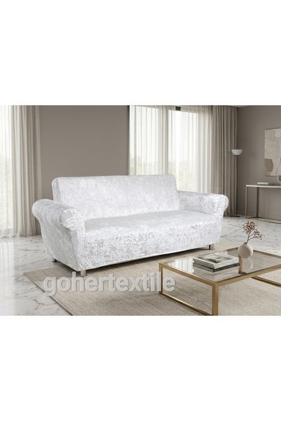 gohertextile Premium Işıltılı Kadife Esnek Üçlü Koltuk Kılıfı – Evinizde Lüks...