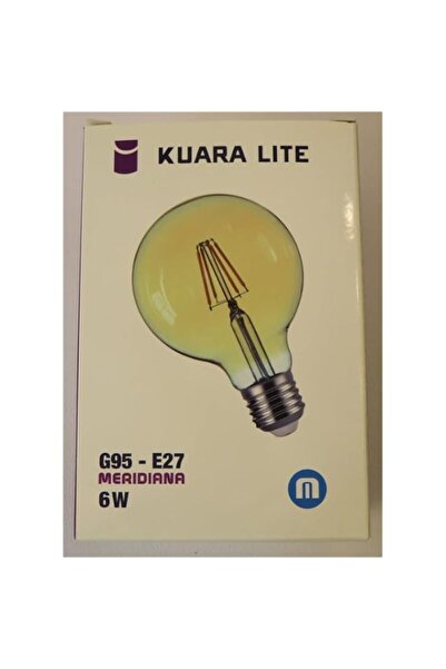 Generic Premium Omnium Amber Colour Led Filament Dimmable Bulb G95 6 Watts Wa...