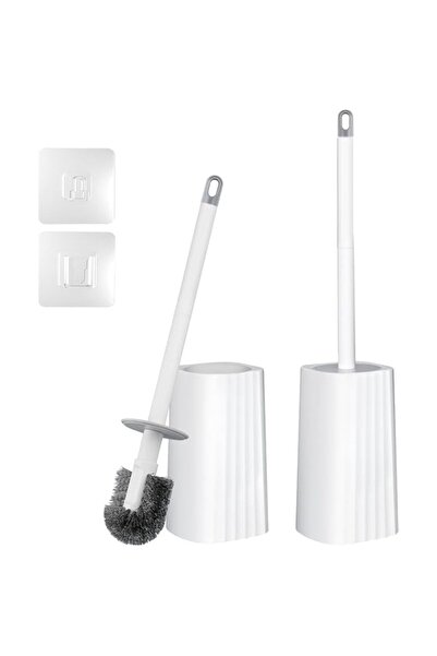 Generic 2 Pack Toilet Brush & Holder Set, Lightweight Plastic Handle, Space S...
