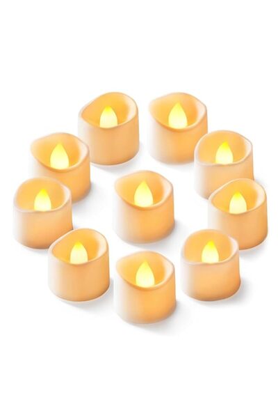 Generic MOMENT 12-Pack Flameless LED Votive Candles, CR2032 Battery Operated ...