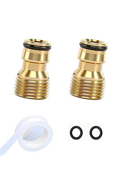 Generic 2-Pack 1/2 Inch Brass Garden Hose Quick Connect Adapter – BSP Male Th...