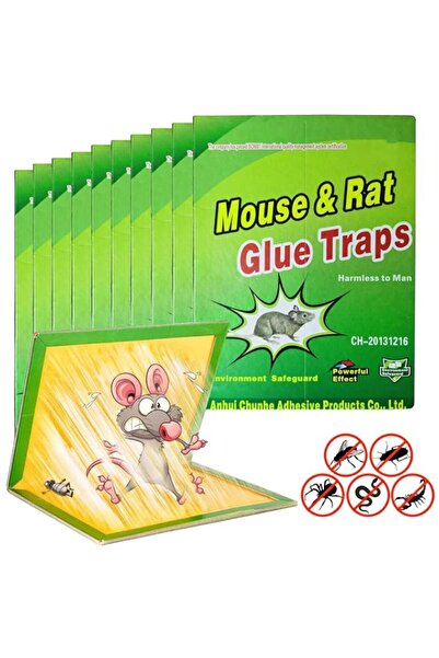 Generic 10-Pack Large Mouse Glue Traps, Enhanced Stickiness for Rats, Cockroa...