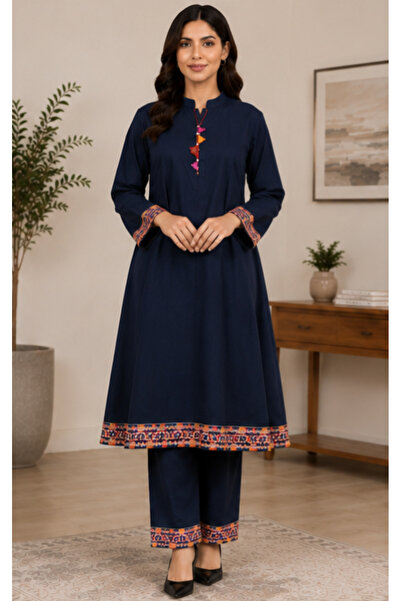 6TEEN Black 2-Piece Embroidered Suit