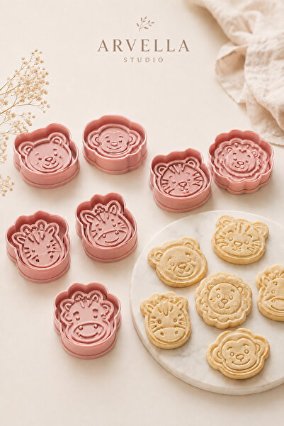 Arvella Studio Animal Figured Cookie Mold Set |   Equipped with Cutting and S...