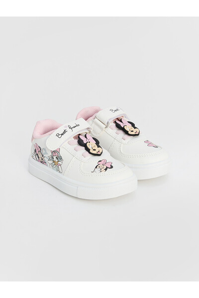 LC Waikiki Lcw Steps White Minnie Mouse Printed Girls' Sports Shoes