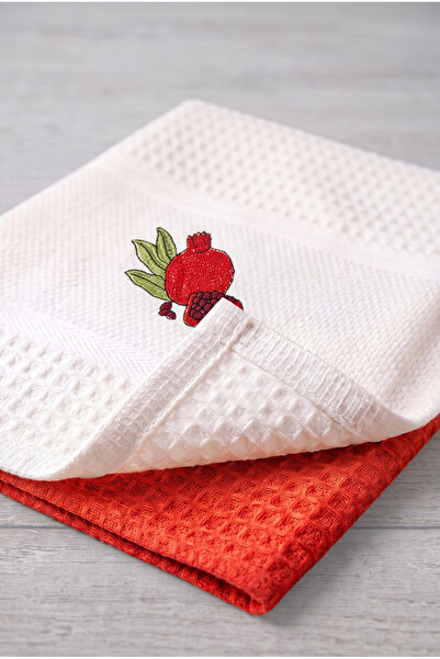 Zühre Home Set of 2 Cotton Waffle Kitchen and Drying Towels |   High Absorbency, Fast Drying |   45X70 cm