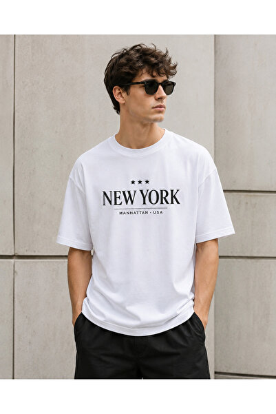 Moda Minimo Unisex Μαύρο Oversize T-shirt με κοντά μανίκια, καλοκαιρινό χτενι...