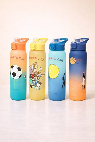viracasa 1100 ml Sports Club Matara Suluk Okul Spor Matarası Sızdırmaz Kapaklı Su Şişesi