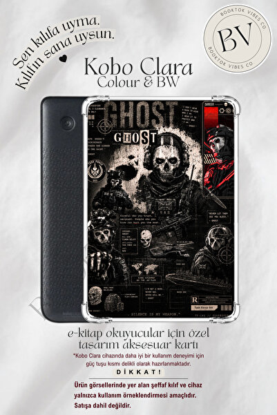 BookTok Vibes Co. COD Ghost Classified Temalı Kolaj Insert - Kindle ve Kobo E...