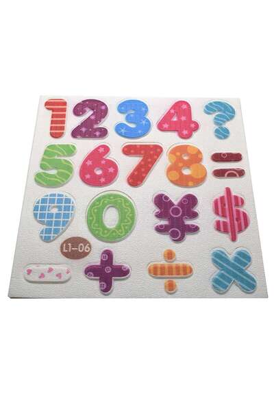 OEM Sticker decor educativ, D3321, camera copii, cifre, multicolor, 35 x 52 cm