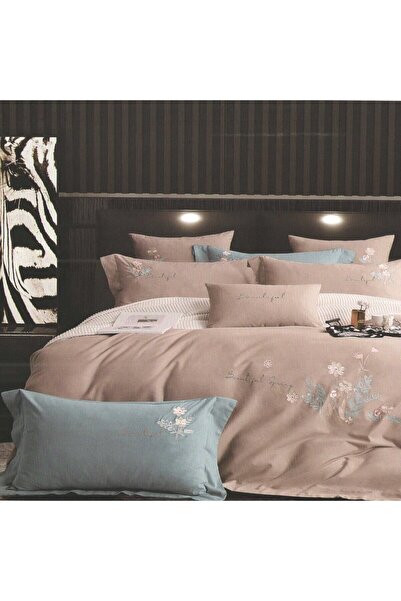 OEM Cotton Duvet Cover Set , Agata, 2 persons, pink, set of 4 pieces