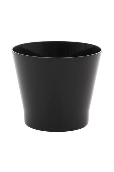 OEM Ghiveci din plastic Zinnia, negru D 11.5 cm
